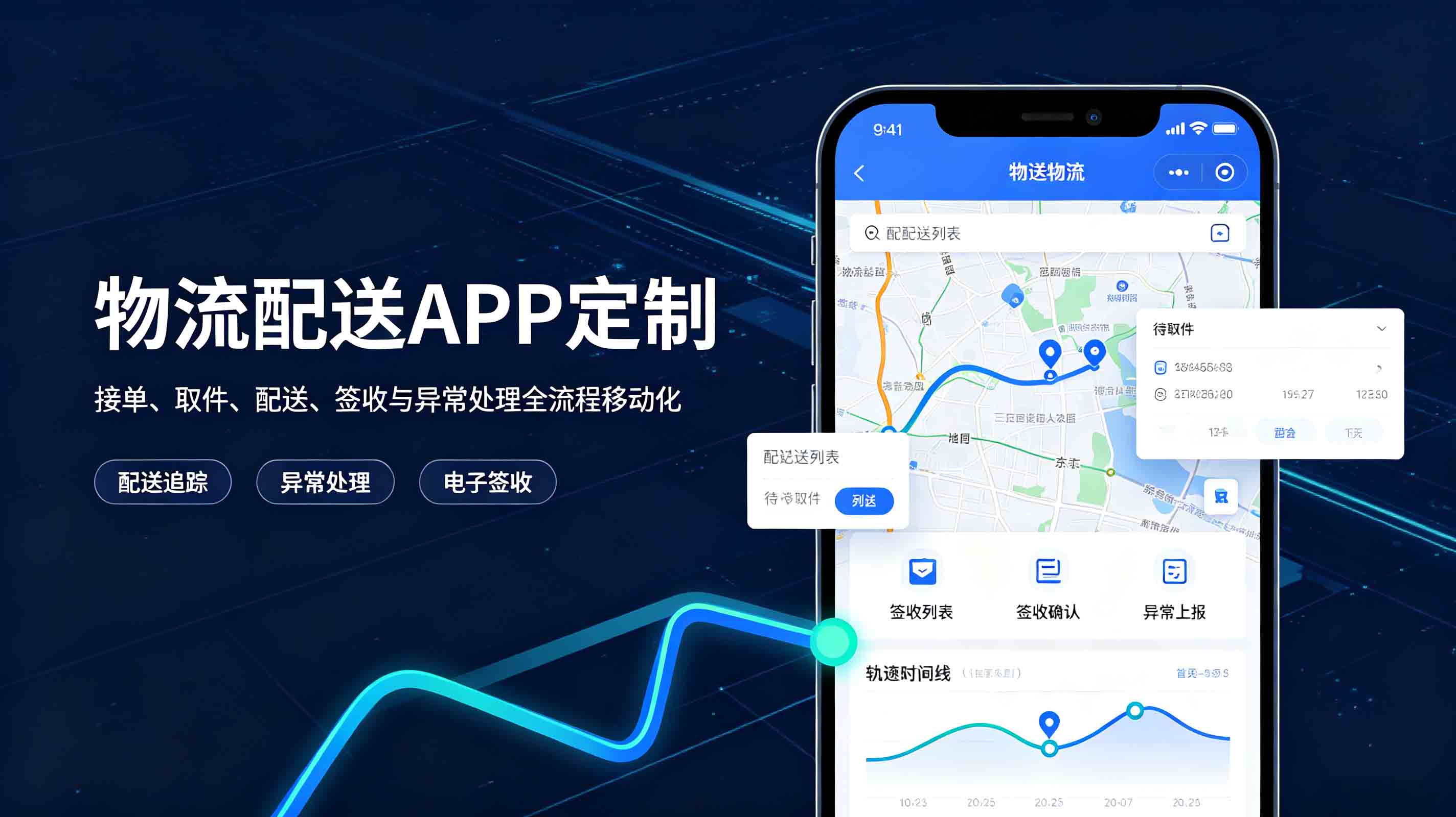 物流配送APP_接单、取件、配送、签收与异常处理全流程移动化